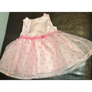 Just One You by Carters Toddler Dress Sz NB Pink Sleeveless Polka Dots Summer